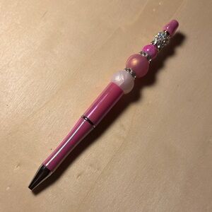 Elegant Pink Beaded Pen